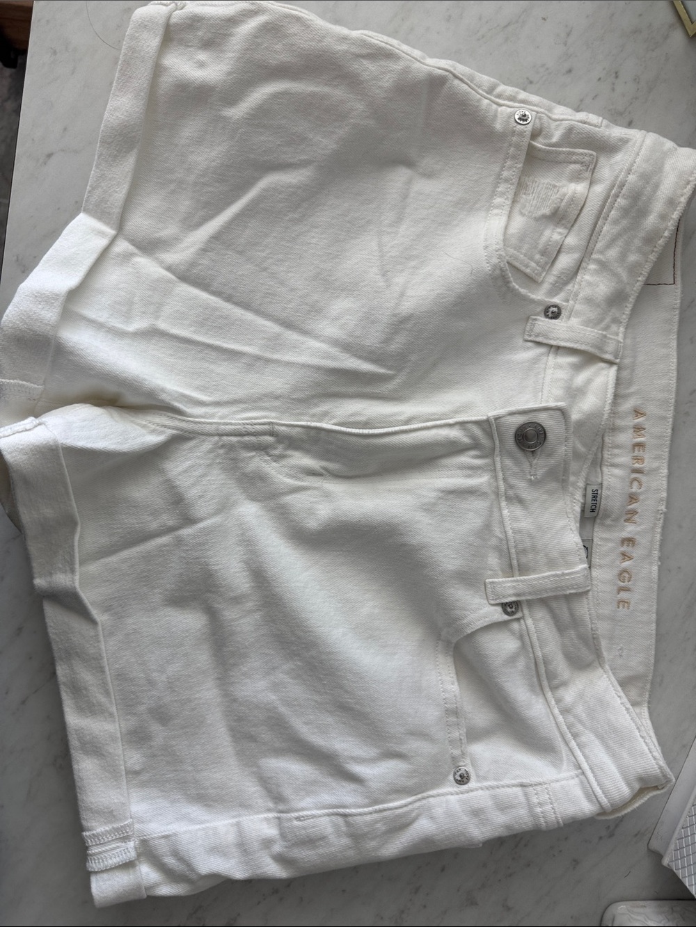 American Eagle Outfitters White Denim Jean Shorts